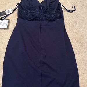 NWT city studio navy lace back dress size 5